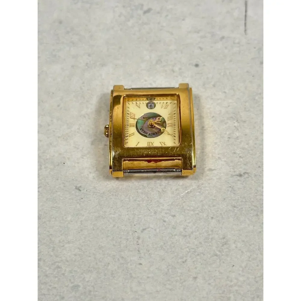 VTG Beverly Hills Polo Club Watch 24mm Square Date MOP Dial New Battery